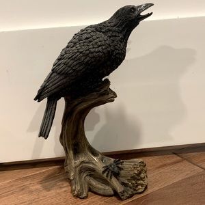 Crow on stick home decor